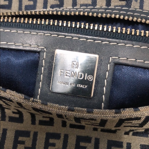 FENDI Zucchini Baguette Navy vintage bag - Picture 9 of 12